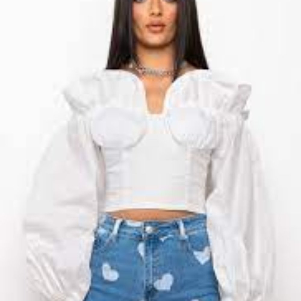 Akira Biggest Fan Ruffle Detail Blouse